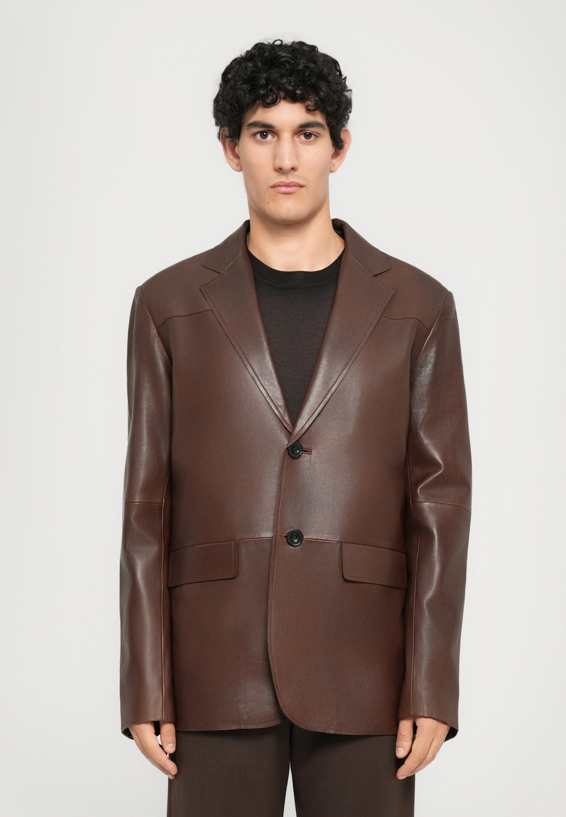 Veste En Cuir Marron Pour Homme Vintage Izzi - Taille M, Très Bon état Occasion