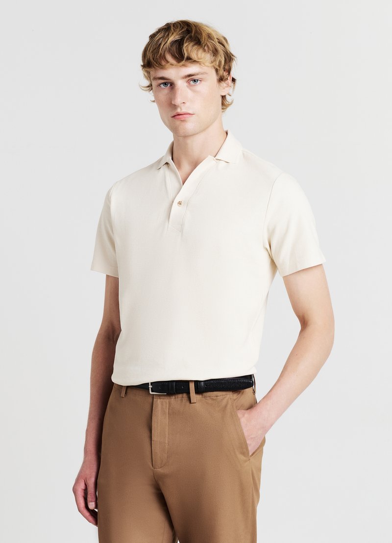 Calliope UN BOTTONE - Poloshirt - sabbia