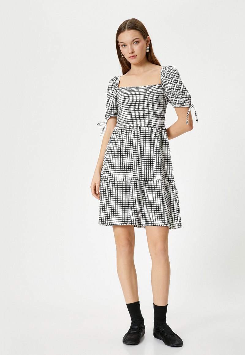 Koton PUFF SLEEVE MINI - Jurk - black