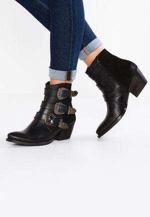 Bottines de cowboy / motard - black