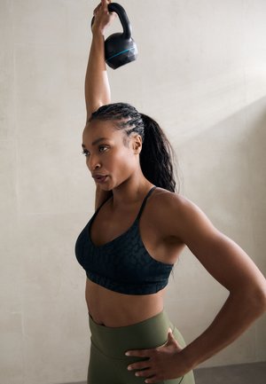 BRA - Športni modrček z rahlo podporo - black/anthracite/dark smoke grey