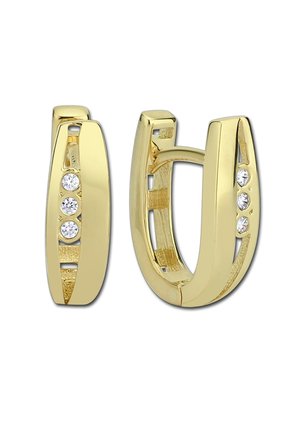 Boucles d'oreilles - goldfarben/weiß