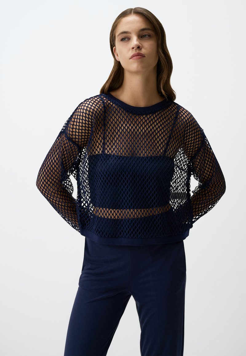 Jimmy Key FISHNET OVERLAY - Trui - dark blue