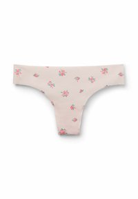 NAHTLOS VERARBEITETER BEDRUCKTER  - Thong - rosa y stampa small wild flower