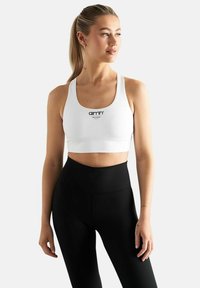 EDGE CORE RACERBACK  - Športni modrček s srednjo podporo - white