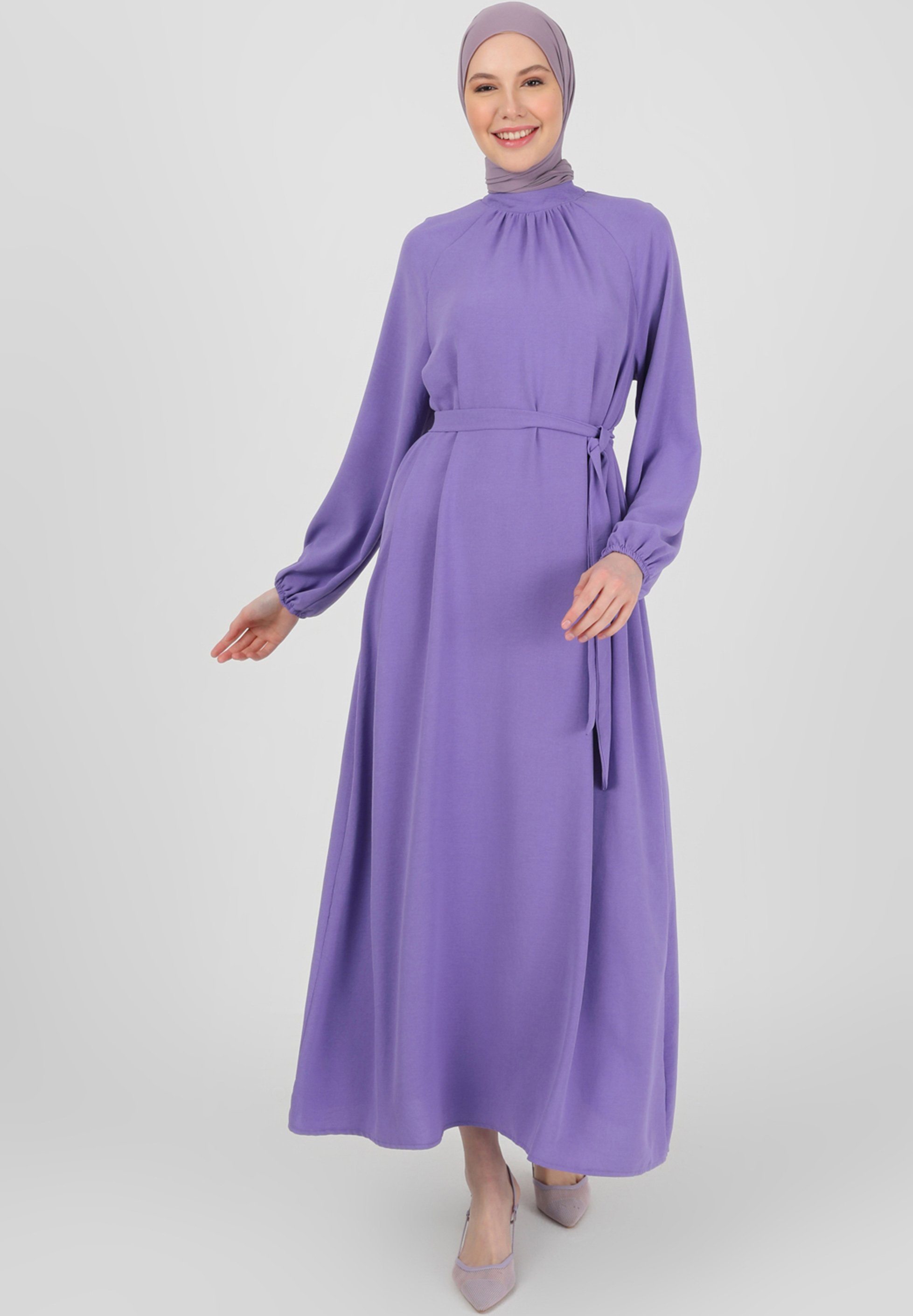 modanisa purple dress Modanisa CREW NECK - MODEST REFKA - Maxi dress - purple