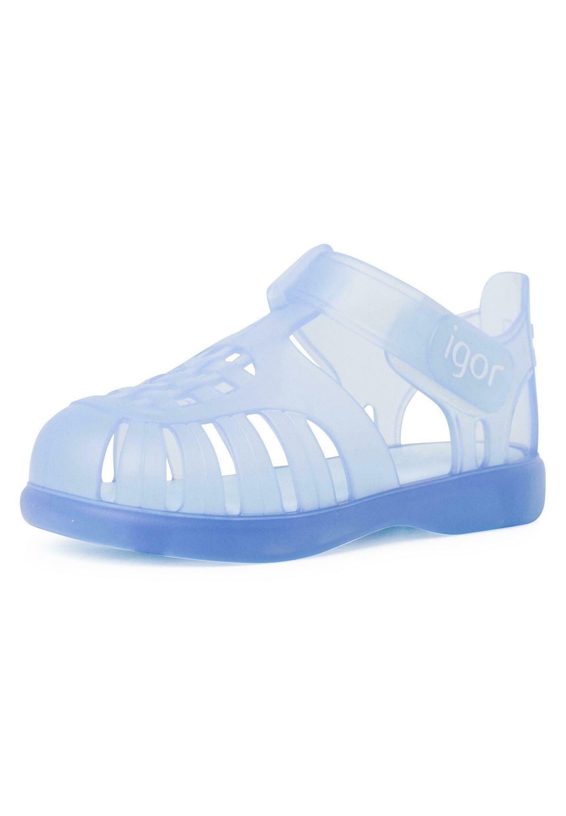 Pisamonas Chanclas de baño - celeste/azul claro jaspeado - Zalando.es