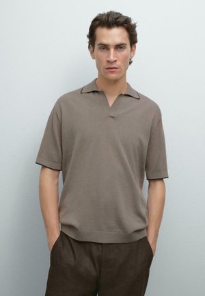 WITH CONTRAST DETAIL  - Polo - brown