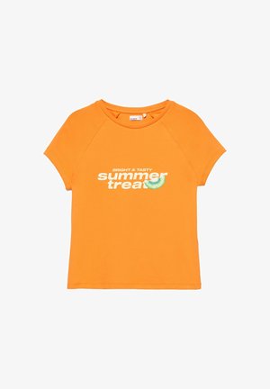 PULL&BEAR, FRUIT GRAPHIC WITH SLOGAN - T-SHIRT - T-shirt imprimé - orange