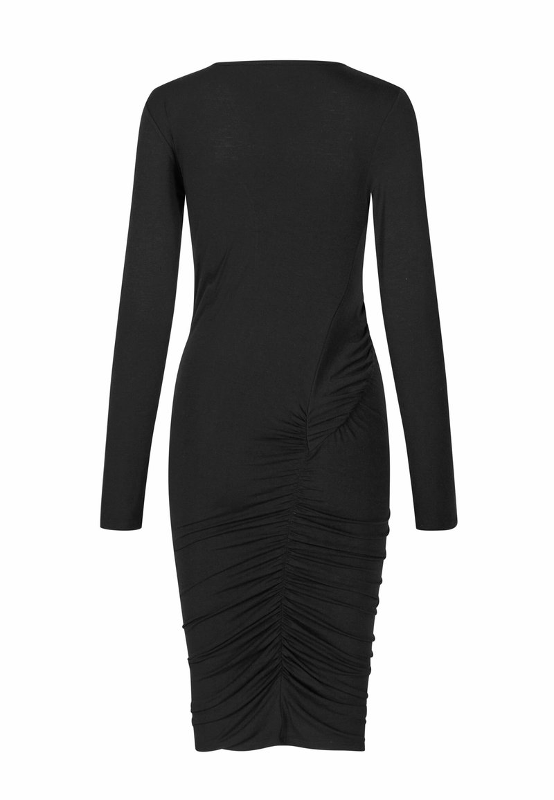 sachin and babi light blue dress Close Fitting Turtleneck Midi Dress