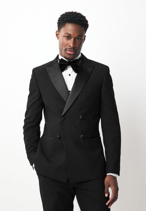 Next Regular Fit Double Breasted Tuxedo - Kostiuminis švarkas - mottled anthracite