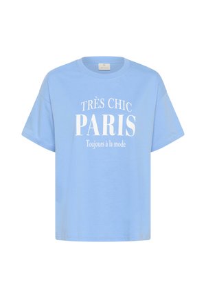 KAFREJA - T-shirt med print - vista blue w chalk paris