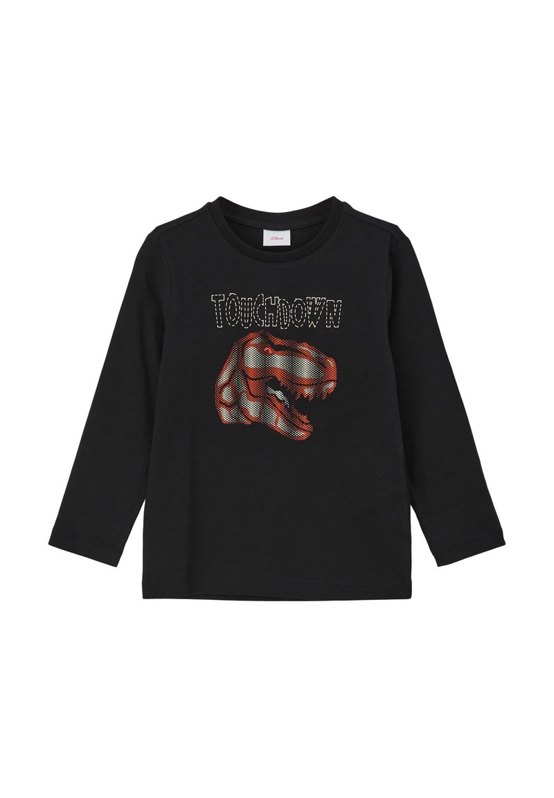s.Oliver MIT DINO-MOTIV - Langarmshirt - schwarz