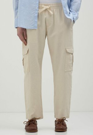 JOGGER CON TASCONI  - Pantaloni cargo - beige