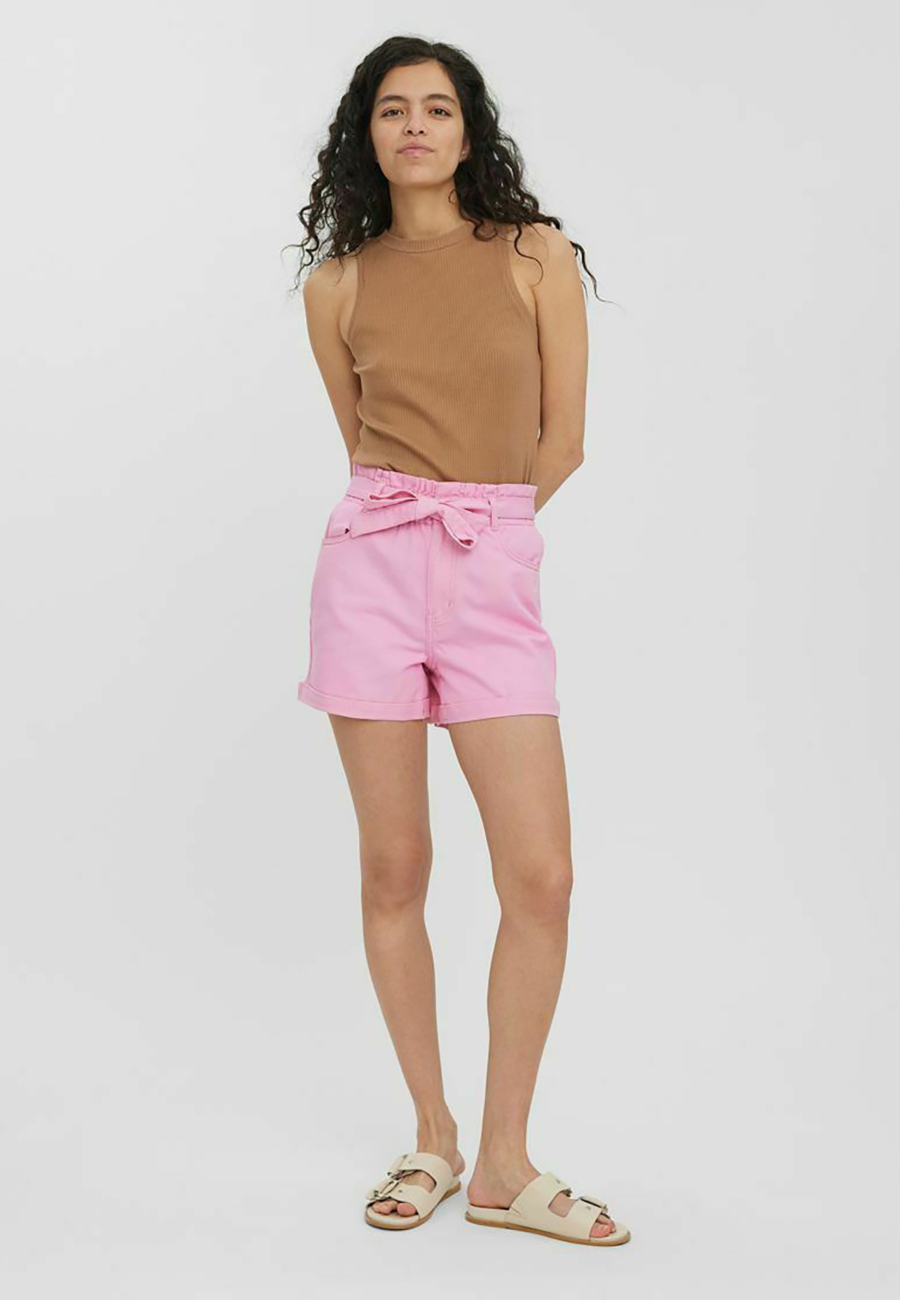 Vero Moda Shorts di jeans - prism pink/rosa - Zalando.it