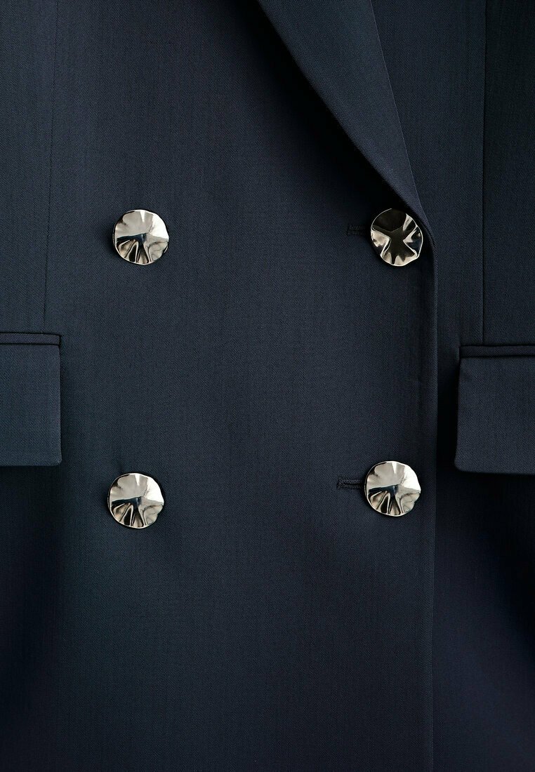 Damen Leichte Jacken | Massimo Dutti STUDIO WOOL BLAZER WITH SILVER BUTTONS Blazer blue black denim/dark-blue denim - WN69257 Damen Leichte Jacken | Massimo Dutti STUDIO WOOL BLAZER WITH SILVER BUTTONS Blazer blue black denim/dark-blue denim - WN69257