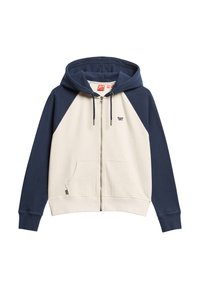 Superdry & Co ESSENTIAL BASEBALL  - Sudadera con cremallera - rich navy light oat marl