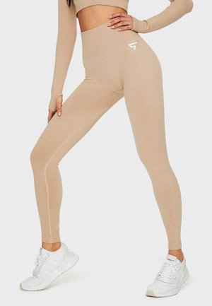 HIGH WAISTED - Legginsy - beige