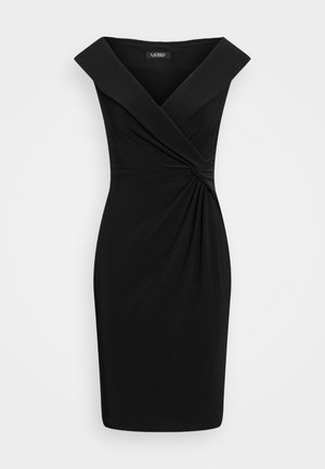 Lauren Ralph Lauren JERSEY OFF THE SHOULDER COCKTAIL DRESS - Žerzejové šaty - black