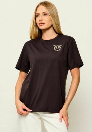 Pinko, T-SHIRT DONNA PINKO STREPITOSO 105526 A3JP L72 - T-shirt con stampa - marrone
