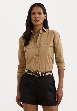 Lauren Ralph Lauren Petite RELAXED FIT FEATHERWEIGHT COTTON SHIRT - Button-down blouse - beige