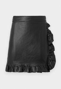 RUFFLE MINI JASPRE SKIRT - Minissaia - black