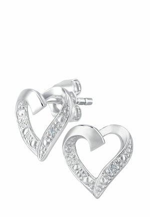 DIAMOND HEART - Uhani - white gold-coloured