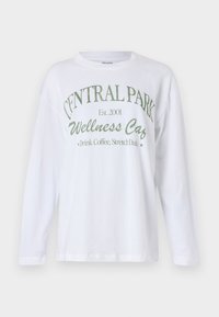 Oversized Long-Sleeve Self Care Social Club Graphic Tee - Långärmad tröja - white