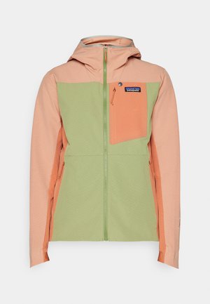 Patagonia CROSSSTRATA HOODY - Vízlepergető széldzseki - buckhorn green