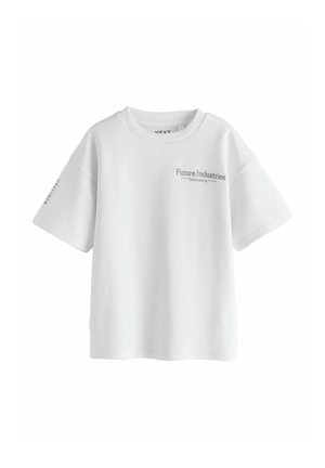 Next, REGULAR FIT - GRAPHIC HEAVYWEIGHT SHORT SLEEVE T-SHIRT - T-Shirt print - white