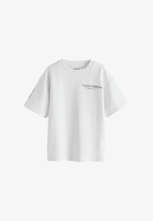Next, REGULAR FIT - GRAPHIC HEAVYWEIGHT SHORT SLEEVE T-SHIRT - T-Shirt print - white