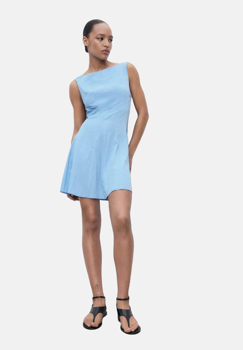 Mango - PLEATED SHORT - Robe de jour - blue, Agrandir