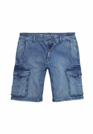JP1880, FLEXNAMIC® REGULAR FIT DENIM CARGO BERMUDA SHORTS - Jeans Shorts - blue denim