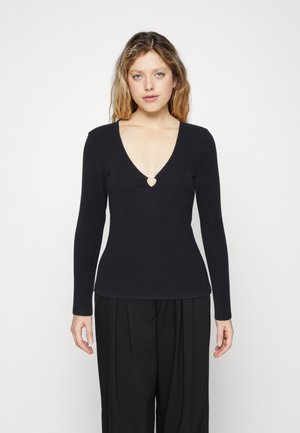 ONLY ONLALUNA HEART - Μπλούζα με μακριά μανίκια - black