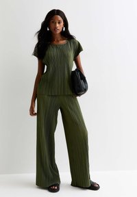 New Look WIDE LEG - Broek - khaki
