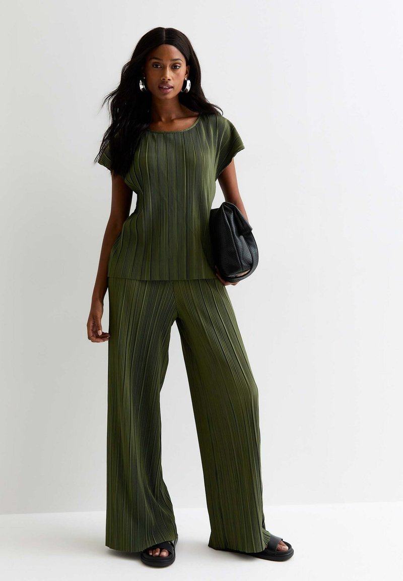 New Look WIDE LEG - Broek - khaki