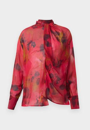 DRAPE DETAIL BLOUSE - Blouse - raspberry