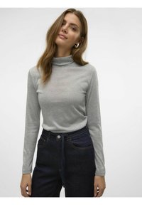 Vero Moda VMSARAH ALBERTE HIGHNECK  - Džemperis - light grey melange