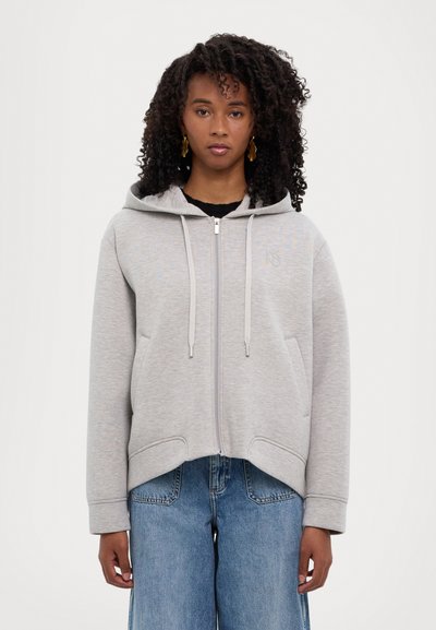 WEEKEND MaxMara PARSEC - Majica s kapuljačom i patentnim zatvaračem - grigio chiaro