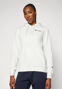 Champion ICONS HOODIE CONTRAST LOGO SMALL - Kapucni - white/multi-coloured