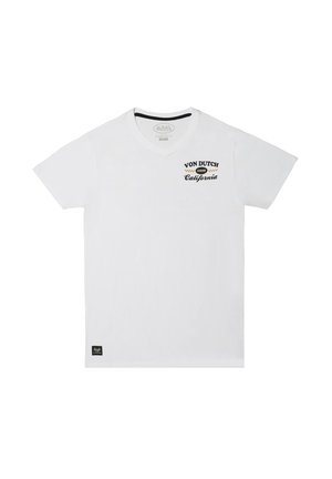 COL V EN DEVANT DOS CAFÉ - T-shirt imprimé - blanc