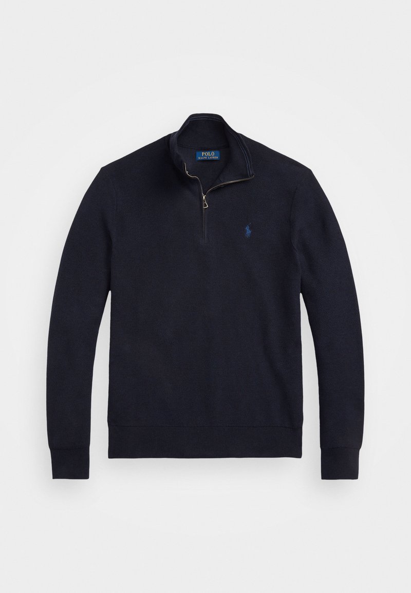 Polo Ralph Lauren KNIT COTTON QUARTER-ZIP SWEATER - Jumper - navy 