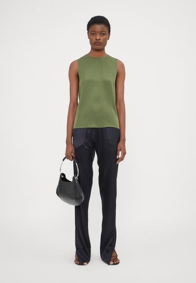 Theory STRAIGHT SHELL - Top - bright olive