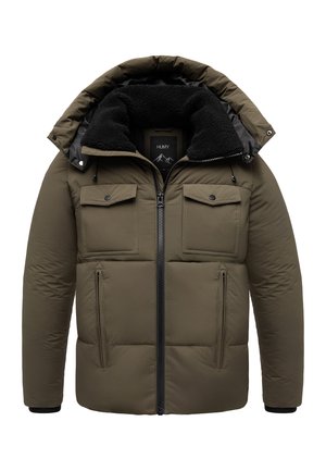 MIT KAPUZE WARM GEFÜTTERT - Winterjacke - olive