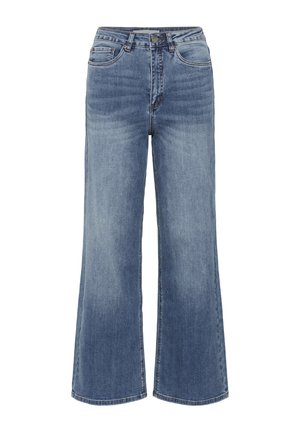 Kaffe KAMEADOW HW REG FIT JEANS - Kavbojke na trapez - medium blue denim
