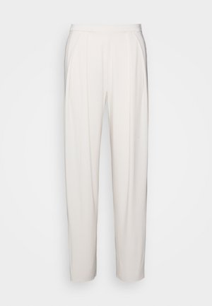 TAPERED PLEATED TROUSER - Broek - white