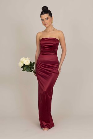 TALLY BANDEAU  DRESS - Cocktailkleid/festliches Kleid - wine