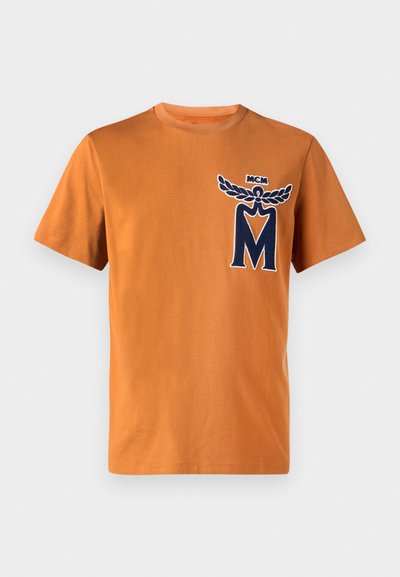 MCM LOGO - Print T-shirt - cognac