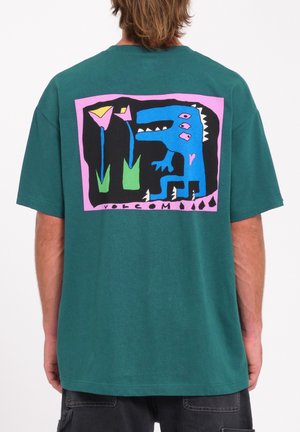 Volcom ARTHUR DINO - Print T-shirt - evergreen