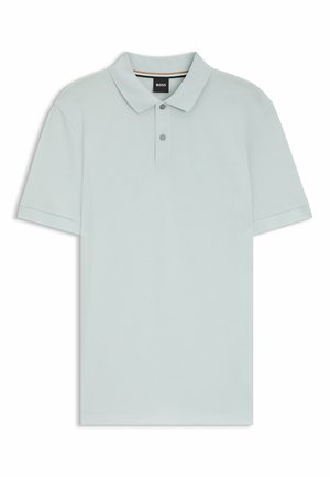 Lyseblå polo t-shirt lavet af bomuld med en klassisk krave, to-knap lukning og diskret logo broderi på brystet. Korte ærmer.
